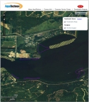 Screenshot of the online mapping project showing treatment areas for Eurasian Milfoil at North Idaho’s Pend Oreille Lake and River