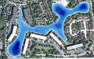 Color-Shaded Depth Lake Map 