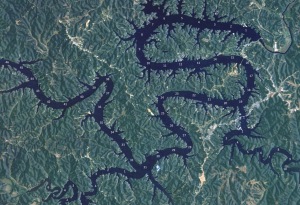 Lake of the Ozarks Mile Marker Aerial Map