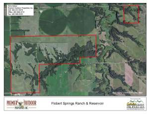 Aerial Map for Hunting Land For Sale in Antelope County, Nebraska